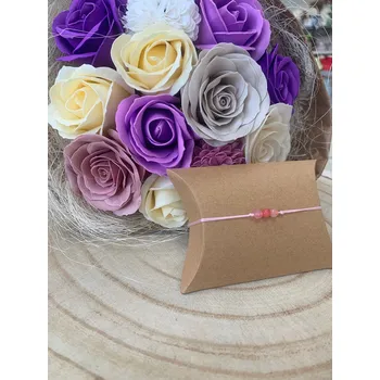 Náramek RV studio Louny s.r.o. Provázkový náramek - Achát oranžovorůžový 4 mm