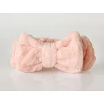 XPOSE® Kosmetická čelenka s mašlí - světle růžová, Mikroplyš + Prodloužená možnost vrácení zboží do 50 dnů