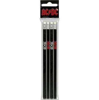 ŠKOLNÍ SADA TUŽKY S GUMOU 4 KS AC/DC