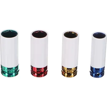 Rázové hlavice MECHANIC IMPACT 2, 1/2", 4ks SIXTOL