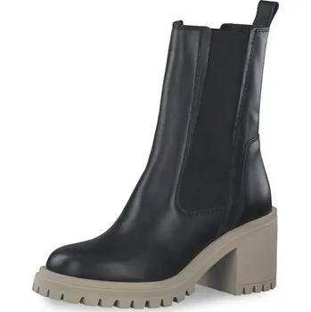 Dámské kozačky Dámská Dámská kotníková obuv TAMARIS 25932-39-045 černá W3 1-1-25932-39 BLACK/BEIGE 045 H/W2 41