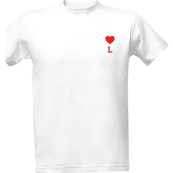 Pánské tričko Tričko s potiskem Srdíčko s iniciály pánské
