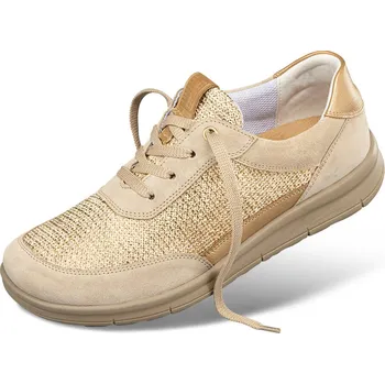 Dámská zdravotní obuv Dámské módní tenisky se šněrováním, nubuková useň, béžová: 36