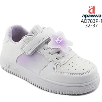Dětská treková obuv APAWWA dětská teniska AD783P-1 bílo-fialová Velikost: 33