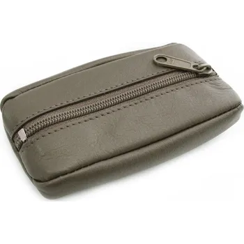 Šedohnědá kožená klíčenka Lana