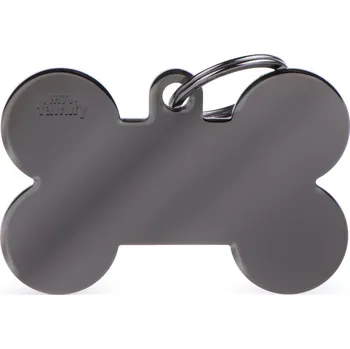 psí známka BASIC XL BLACK CHROME BONE BRASS