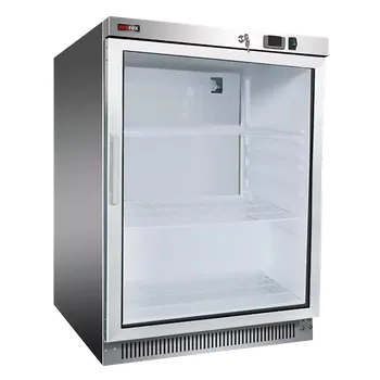 Lednice Skříň chladicí 130 l prosklené dveře 2x rošt, nerez | REDFOX - DR 200 GS