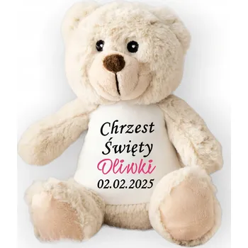 plyšák Plyšová Hračka medvídek křest svaté jméno s jménem dítěte dárek plyšák nápis