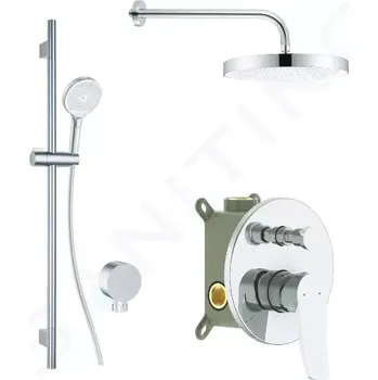 Sprchový set kielle Nefia Baterie pod omítku pro 2 spotřebiče, s příslušenstvím a s tělesem, chrom, 20627SP40