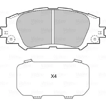 Brzdová destička VALEO Brzdové destičky 598943