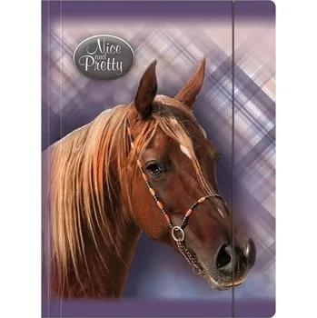desky na sešit SPISOVÁ SLOŽKA - DESKY NA SEŠITY A4 KONĚ NICE AND PRETTY fialová