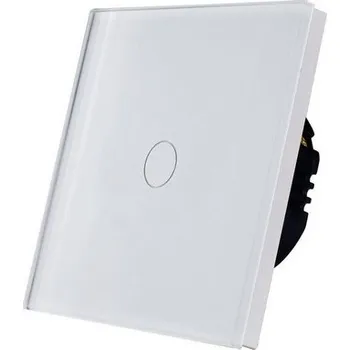 vypínač Dotykový skleněný vypínač světla Zigbee Tuya, jednoduchý 1K, bez neutrálního vodiče (N)