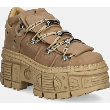 Pánská obuv Nubukové tenisky New Rock SOFTY SAFARI TANK CASCO CUERDA M.106WALL.C10 béžová 80X, EUR 40