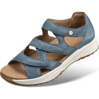 Dámská zdravotní obuv Dámské vzdušné sandály s pásky na suchý zip, velurová useň, modrá: 37