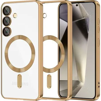 Techsuit Luxury Crystal MagSafe, Samsung Galaxy S25, zlatý