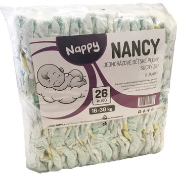 Plenkové kalhoty Nappy Dětské plenky Nancy 16-30 kg 26 ks