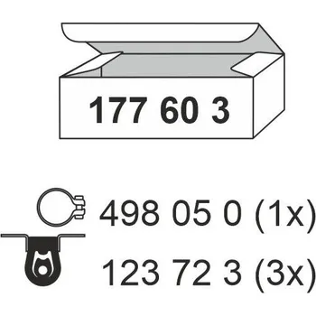 Tlumič výfuku Montážní sada, tlumič výfuku ERNST 177603
