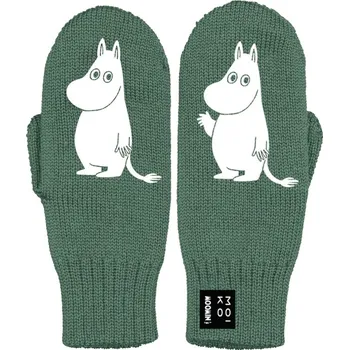 Rukavice Moiko Merino palčáky Moomin Hello there, zelené / reflexní, Velikost M