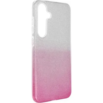 Obal Shining, Samsung Galaxy S25, stříbrno růžový