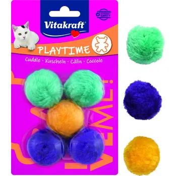 Hračka pro kočku Vitakraft CHOVEX Vitakraft Plyšové míčky s rolničkou