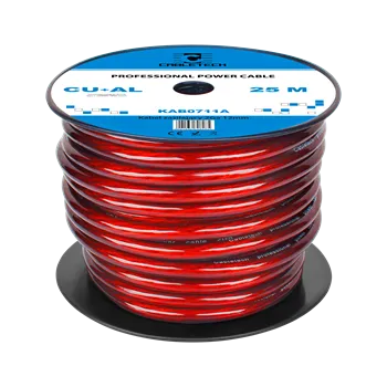 elektrický kabel Auto kabel 2Ga OD12mm CU+AL 25m Cabletech KAB0711A červený