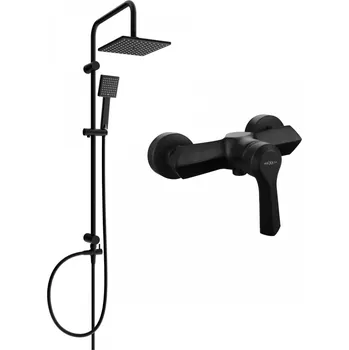 Sprchová hlavice MEXEN Tord sprchový sloup včetně sprchové baterie Sabre, černý (72140200-70)
