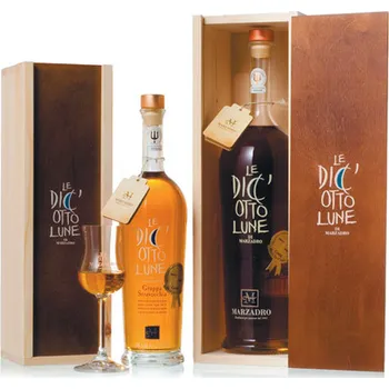 Pálenka MARZADRO Grappa Le Diciotto Lune 41% Stravecchia 0,7l v dřevěné krabici