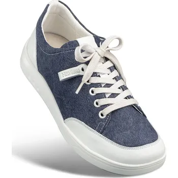 Dámská zdravotní obuv Dámské trendy šněrovací tenisky, useň a textilie, modrá: 40