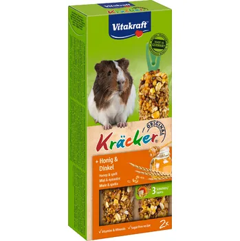 Krmivo pro hlodavce Vitakraft CHOVEX Vitakraft KRÄCKER® morče med & špalda 2x56g