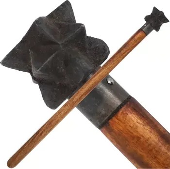 Replika zbraně Palcát Bulava s ocelovou hlavou , 12.-14. stol.