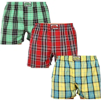 Trenýrky AKCE 3PACK pánské trenky STYX klasická guma mix barev L