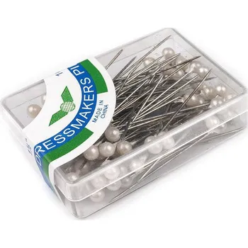 Ozdobné špendlíky délka 38 mm perleť Varianta: 1 bílá, Balení: 20 krab.