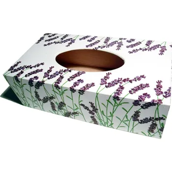 Dárková krabička Veronika Netolická Krabička na kapesníky - levandule II