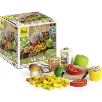 Dřevěná hračka Erzi - Německo Set potravin vegan