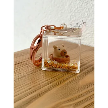 Akrylová klíčenka kapybara wellness