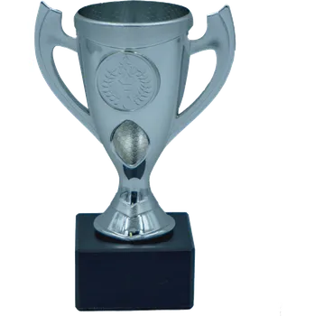 Sportovní pohár Ekonom NJE045B Výška poháru: 14 cm, Barva: Stříbrná