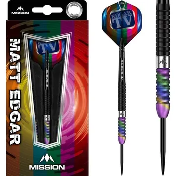 Šipka Mission Matthew Edgar Darts Steel Tip 90% Black PVD & Coral 21 g