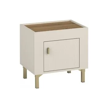 Ložnice Noční stolek Nivorta NV11, Barva: kašmír / kašmír + dub whisky MIRJAN 5903211354434