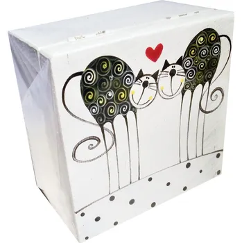 Šperkovnice Veronika Netolická Krabička malovaná - kočky