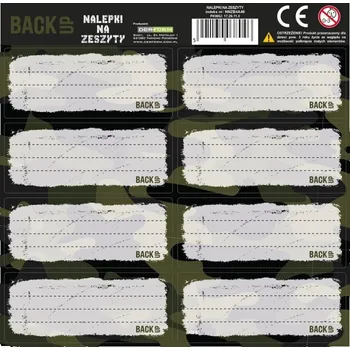 samolepka SAMOLEPKY - JMENOVKY NA SEŠITY BACKUP ARMY