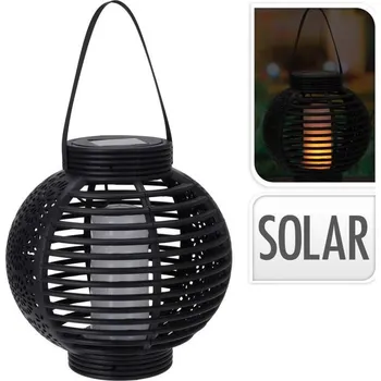 Progarden Solární lucerna černá ratan 20x20 cm