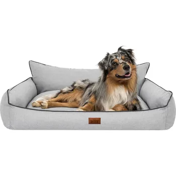 Pelíšek pro psa DOGGY Pelíšek pro psa Joker ekolen - světle šedý VELIKOST: Pro mini psa (vel. L) - 64 x 49 cm