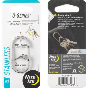 pomocná karabina Nite Ize G-Series#2 Stainless Steel (Nite Ize G-Series#2 Stainless Steel)