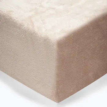 Prostěradlo Prostěradlo mikroflanel barva béžová 180x200