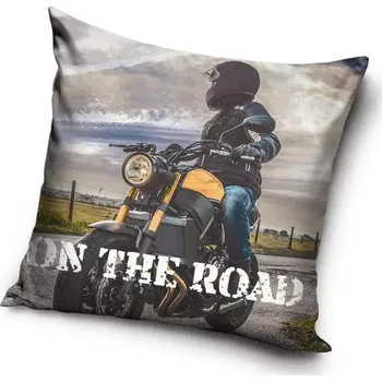 Povlak na dekorativní polštářek Povlak na polštář motorka On The Road