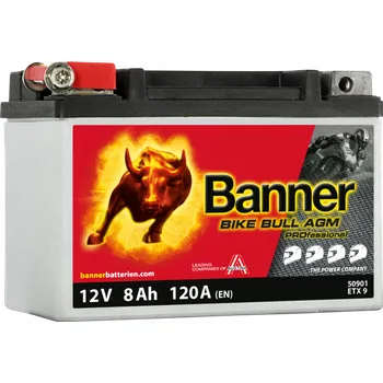 Auto-moto baterie Banner Bike Bull AGM Professional 12V 8Ah 120A 509 01 / ETX9