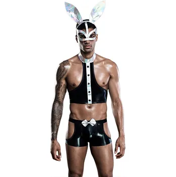 Sada pánského spodního prádla Love by love Pánský kostým Rabbit man černobílý 7218