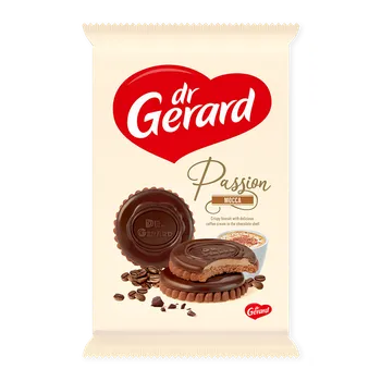 GERARD Sušenky plněné kávovým krémem, máčené v čokoládě Pasja MOCCA 170g