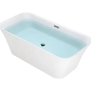 Vana BPS-koupelny Volně stojící akrylátová vana HYD-VIA511A 150x75 bílá, odtokový komplet chrom