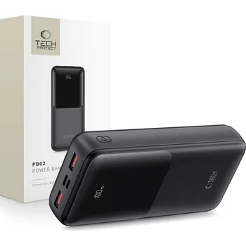 Powerbanka TECH-PROTECT PB02 POWER BANK 20000MAH 22.5W BLACK